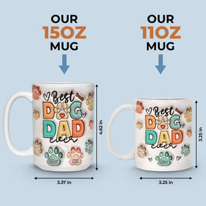Tasse personnalisée avec motif 3D « Papa Chat », « Mange, bois et sois joyeux » – Cadeau de Noël pour les propriétaires et les amoureux des animaux
