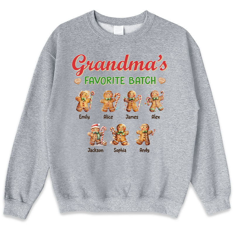 Lot préféré de grand-mère - T-shirt, sweat à capuche et sweat-shirt unisexe personnalisé pour la famille - Cadeau de Noël pour grand-mère