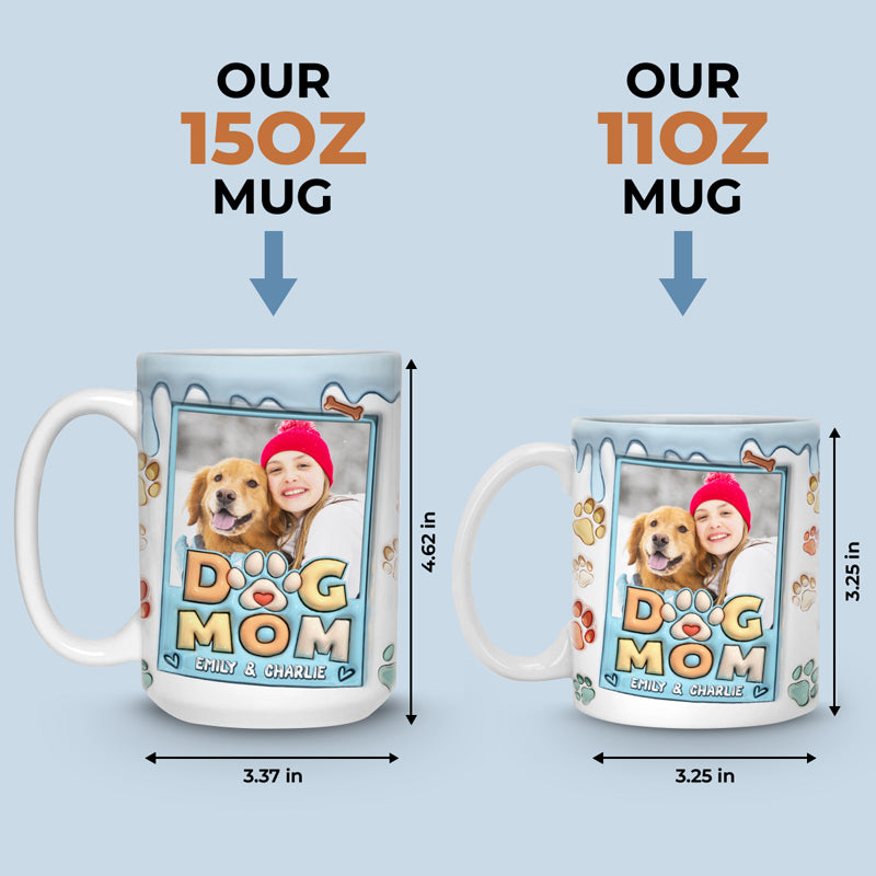 Mug personnalisé avec photo « Mes enfants ont quatre pattes » - Chien et chat - Mug personnalisé avec effet gonflable en 3D - Cadeau de Noël pour les propriétaires et les amoureux des animaux