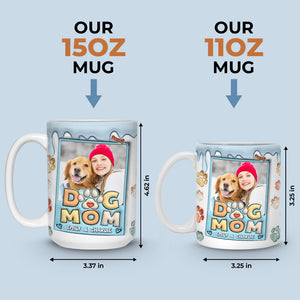 Mug personnalisé avec photo « Mes enfants ont quatre pattes » - Chien et chat - Mug personnalisé avec effet gonflable en 3D - Cadeau de Noël pour les propriétaires et les amoureux des animaux