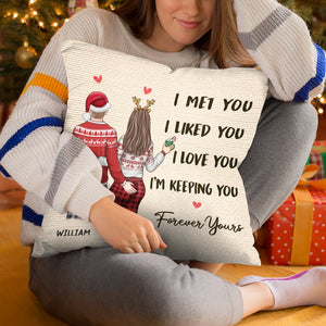 Coussin personnalisé pour couple - Cadeau de Noël pour mari et femme, anniversaire