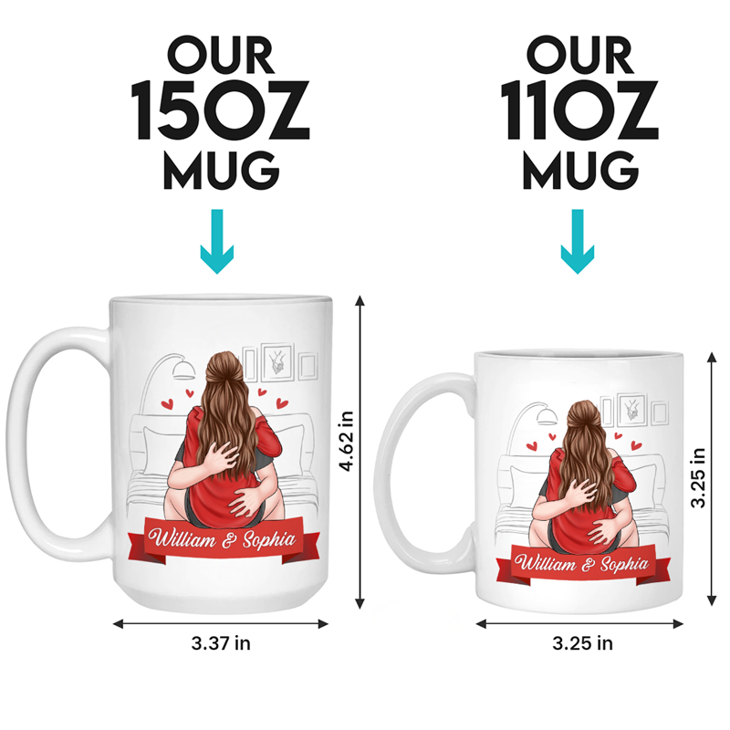 Tu es mon endroit heureux - Tasse personnalisée pour couple - Cadeau pour mari et femme, anniversaire