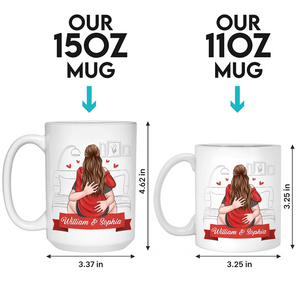 Tu es mon endroit heureux - Tasse personnalisée pour couple - Cadeau pour mari et femme, anniversaire