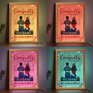 Je t'ennuie pour le reste de ma vie - Cadre photo personnalisé pour couple - Cadeau pour mari et femme, anniversaire