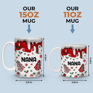 Chocolat chaud et films de Noël - Mug personnalisé avec effet gonflable 3D pour la famille - Cadeau de Noël pour les membres de la famille