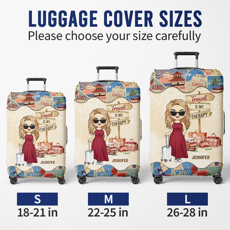 Let's Go Everywhere - Housse de bagage personnalisée pour voyage - Cadeau de vacances, cadeau pour les amateurs de voyages d'aventure