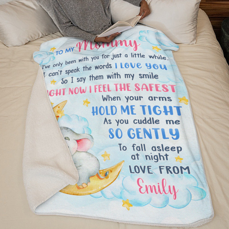 Tu es aimé, mon petit - Couverture personnalisée pour la famille - Cadeau de fête prénatale, cadeau de Noël pour la première maman