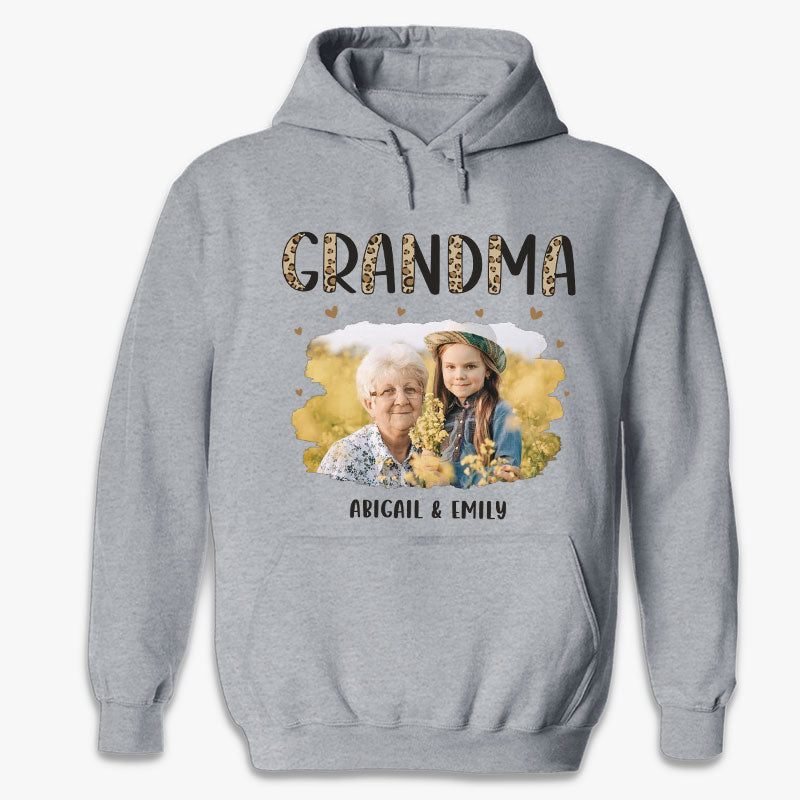 T-shirt, sweat à capuche et sweat-shirt unisexe personnalisé avec photo « Super Grand-mère » - Cadeau d'anniversaire pour maman et grand-mère