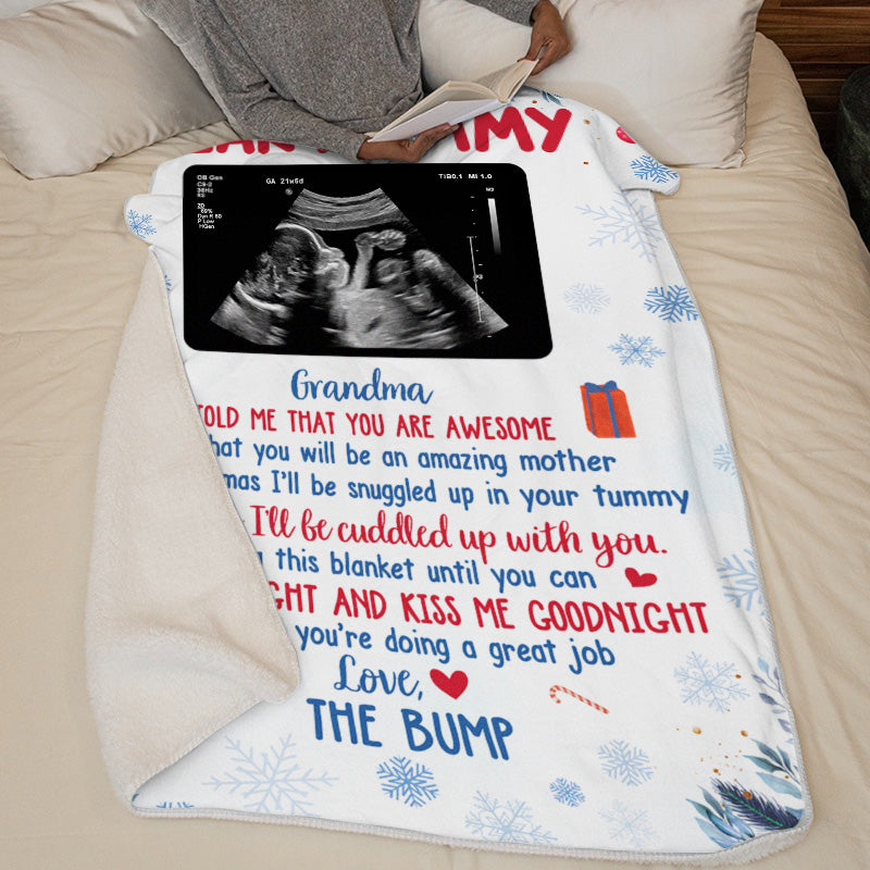 Couverture personnalisée pour bébé avec photo « Vous serez une mère formidable » - Cadeau de naissance, premier Noël, cadeau de Noël pour une première maman