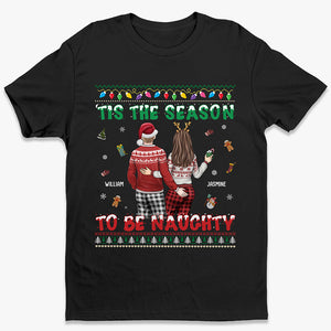 C'est la saison des vilains - T-shirt, sweat à capuche et sweat-shirt unisexe personnalisé pour couple - Cadeau de Noël pour mari et femme, anniversaire