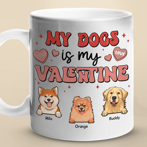 Mes animaux sont ma Saint-Valentin ! Mug personnalisé pour chien et chat ! Cadeau pour les propriétaires et les amoureux des animaux.
