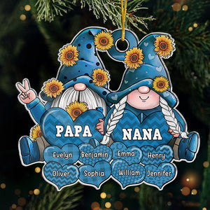 Mes petits-enfants me font sourire - Décoration personnalisée pour la famille - Forme personnalisée en acrylique - Cadeau de Noël pour grand-père et grand-mère