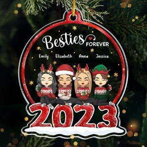 Nous sommes une grande famille - Décoration personnalisée pour la famille - Boule à neige en acrylique - Cadeau de Noël pour frères et sœurs, cousins, amis
