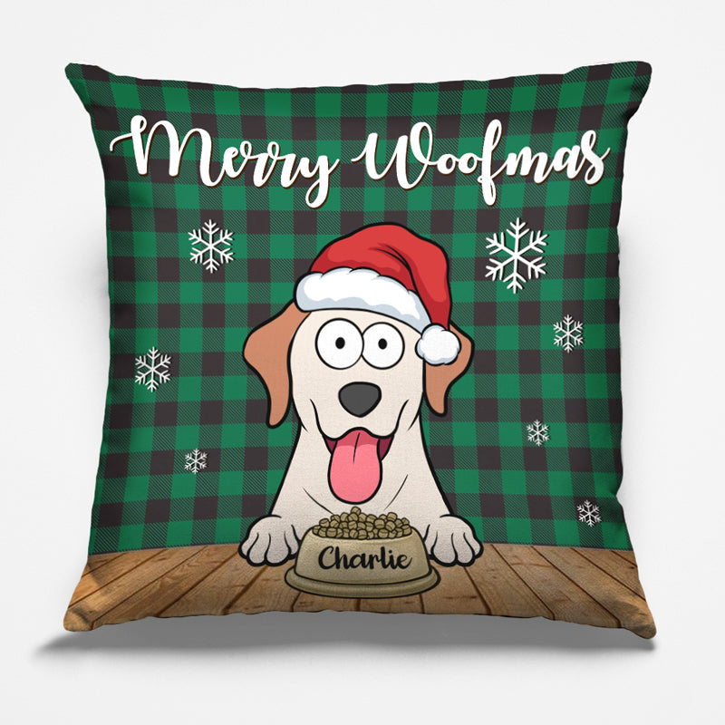 Feliz Navidog - Coussin personnalisé pour chien - Cadeau de Noël pour propriétaires et amoureux des animaux