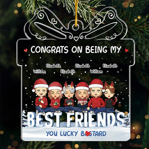 Tu comptes beaucoup pour moi - Décoration personnalisée pour meilleure amie - Boîte cadeau en acrylique - Cadeau de Noël pour meilleures amies, meilleures amies, sœurs, collègues