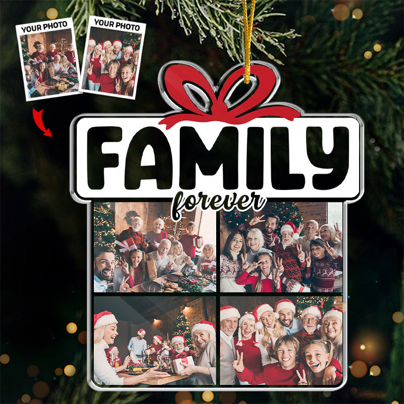 Frères et sœurs pour toujours - Ornement personnalisé pour la famille - Forme personnalisée en acrylique - Cadeau de Noël pour les membres de la famille