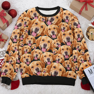Sweat-shirt personnalisé avec photo pour chien et chat - Cadeau de Noël pour les propriétaires d'animaux, les amoureux des animaux et les membres de la famille