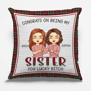 Félicitations pour être devenue ma sœur ! Coussin personnalisé pour la famille ! Cadeau pour frères et sœurs