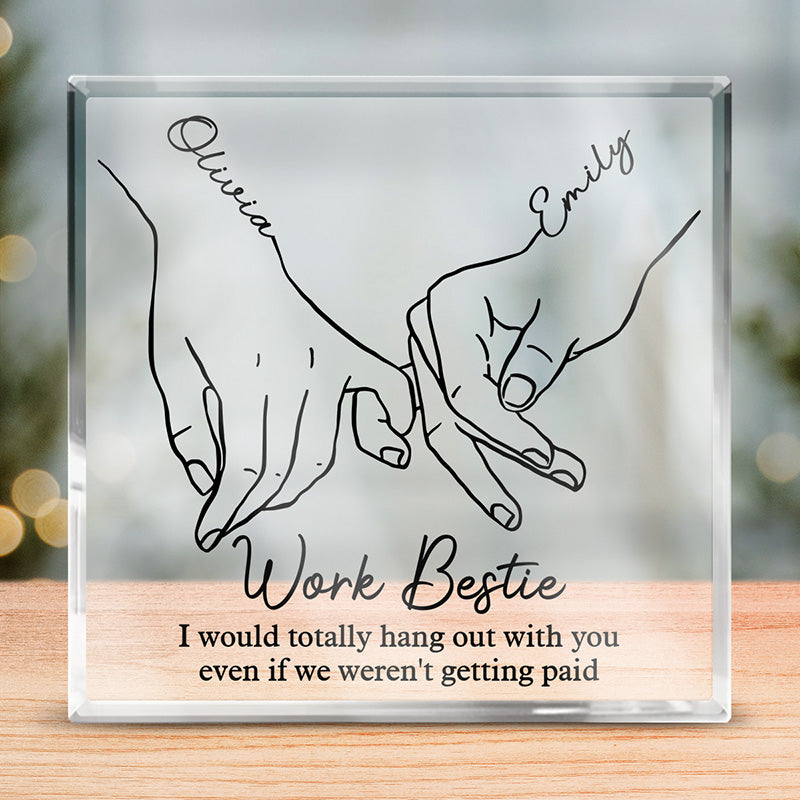 Un morceau important de mon histoire - Plaque acrylique carrée personnalisée pour collègue - Cadeau pour collègues, amis de travail, collègues