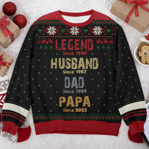 Tu es une légende - Sweat-shirt personnalisé en laine unisexe - Cadeau de Noël pour papa et grand-père