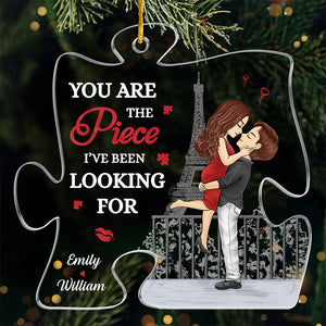 You Are My Missing Piece - Couple Personalized Custom Ornament - Acrylic Puzzle Shaped - Christmas Gift For Husband Wife, Anniversary