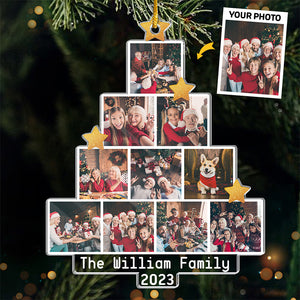 Photo personnalisée Créez des moments précieux ensemble - Ornement personnalisé personnalisé pour la famille - Forme personnalisée en acrylique - Cadeau de Noël pour les membres de la famille