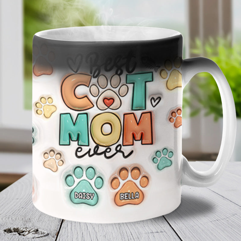 You're My Favorite Face To Lick - Dog & Cat Personalized Custom 3D Inflated Effect Printed  Color Changing Mug - Gift For Pet Owners, Pet Lovers