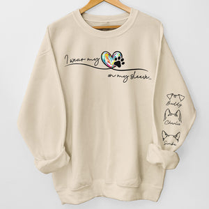 Les animaux de compagnie améliorent ma vie ! Sweat-shirt unisexe personnalisé pour chien et chat avec motif sur la manche. Cadeau pour les propriétaires et les amoureux des animaux.