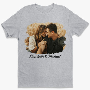 Photo personnalisée « Le début de l'éternité » - T-shirt, sweat à capuche et sweat-shirt unisexe personnalisé pour couple - Cadeau pour mari et femme, anniversaire