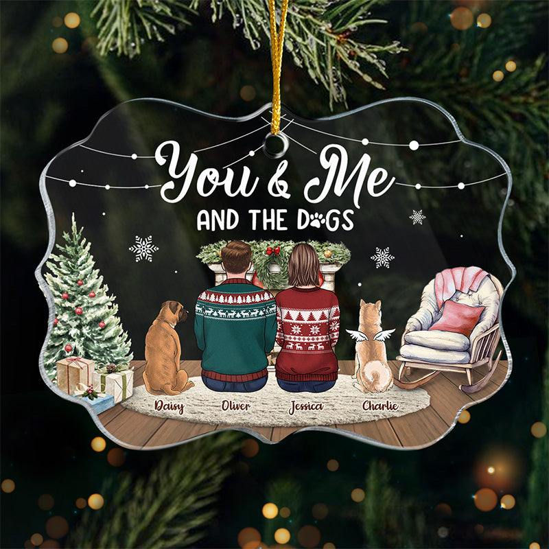 La vie est belle, les chiens la rendent meilleure ! Ornement commémoratif personnalisé en acrylique en forme de Benelux. Cadeau de Noël, souvenir de condoléances pour les propriétaires et les amoureux des animaux.