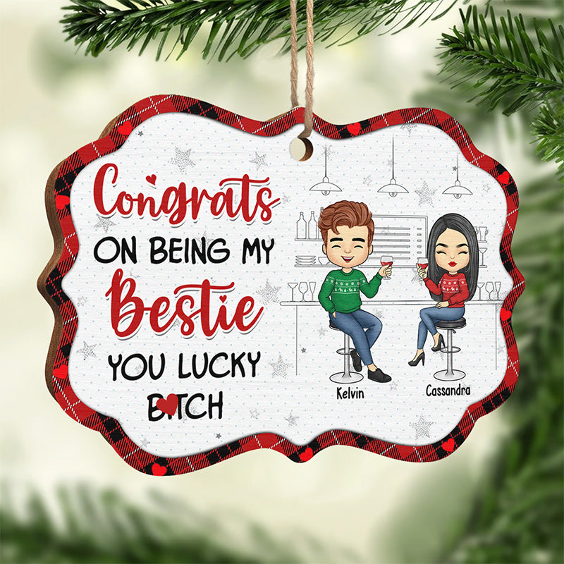 Nous allons ensemble - Décoration personnalisée Bestie - Bois en forme de Benelux - Cadeau de Noël pour meilleures amies, meilleures amies, sœurs