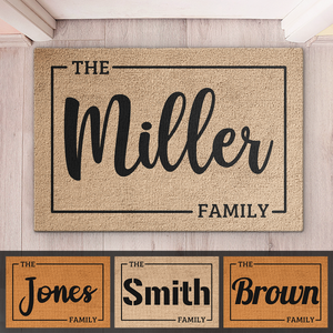 La Famille - Tapis décoratif personnalisé pour la famille - Cadeau pour les membres de la famille