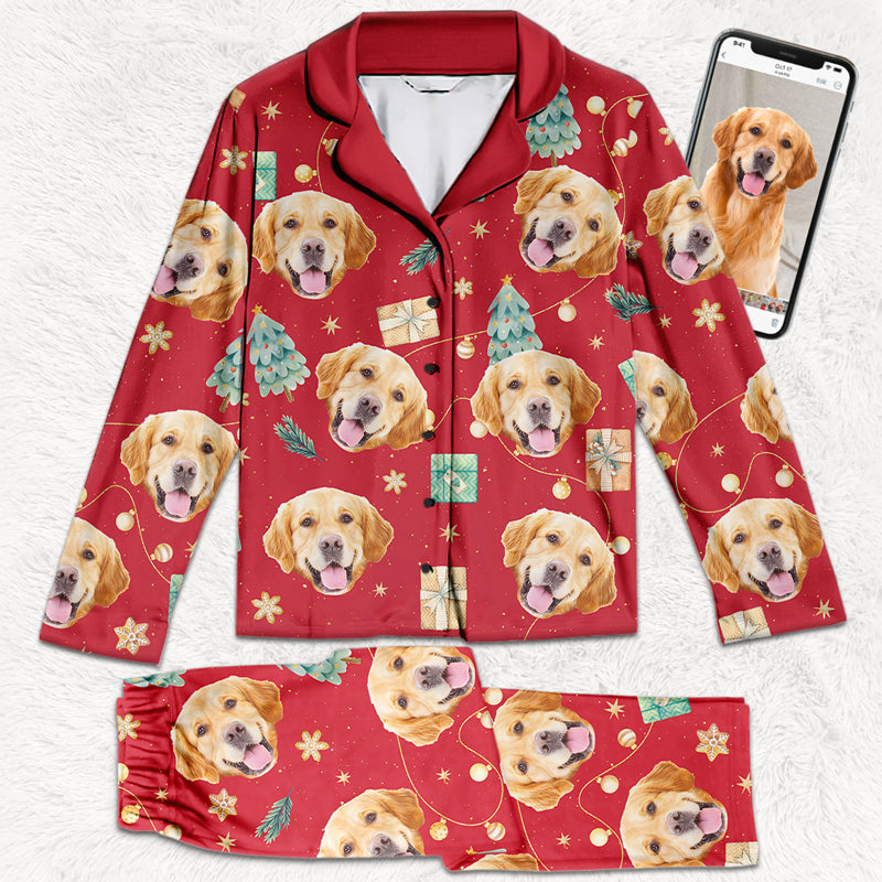 Pyjama photo personnalisé pour Noël ensemble - Pyjama photo personnalisé pour chien et chat - Cadeau de Noël pour propriétaires et amoureux des animaux