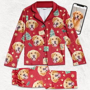 Pyjama photo personnalisé pour Noël ensemble - Pyjama photo personnalisé pour chien et chat - Cadeau de Noël pour propriétaires et amoureux des animaux