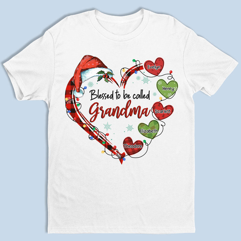Heureux d'être appelé grand-mère - T-shirt, sweat à capuche, sweat-shirt unisexe personnalisé pour la famille - Cadeau de Noël pour grand-mère