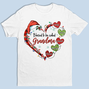 Heureux d'être appelé grand-mère - T-shirt, sweat à capuche, sweat-shirt unisexe personnalisé pour la famille - Cadeau de Noël pour grand-mère