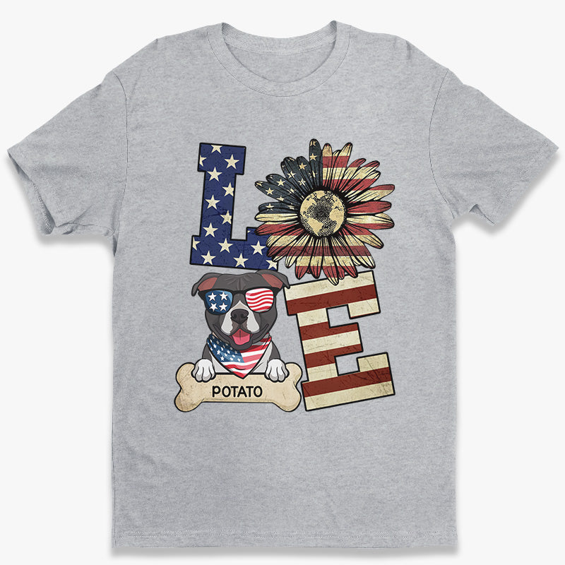 L'amour des animaux - Cadeau du 4 juillet - T-shirt unisexe personnalisé