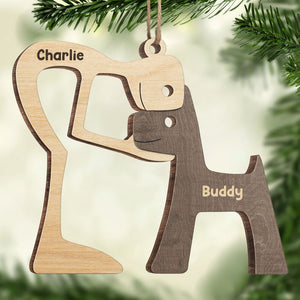 Mon adorable petit chien en fourrure - Décoration personnalisée pour chien et chat - Bois de forme personnalisée - Cadeau de Noël pour les propriétaires et les amoureux des animaux