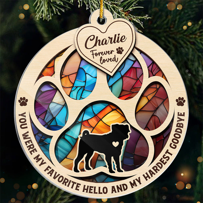 Je t'ai aimé toute ta vie - Ornement commémoratif personnalisé - Forme personnalisée en acrylique - Cadeau de Noël, cadeau de condoléances pour les propriétaires d'animaux de compagnie, les amoureux des animaux