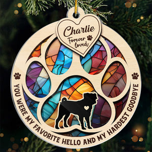 Je t'ai aimé toute ta vie - Ornement commémoratif personnalisé - Forme personnalisée en acrylique - Cadeau de Noël, cadeau de condoléances pour les propriétaires d'animaux de compagnie, les amoureux des animaux