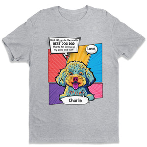 Cher papa, tu es le meilleur papa chien du monde - T-shirt unisexe personnalisé pour chien, sweat à capuche, sweat-shirt - Fête des pères, cadeau pour les propriétaires d'animaux, les amoureux des animaux