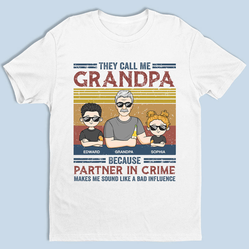 Ces enfants m'appellent grand-père - T-shirt unisexe personnalisé pour la famille, sweat à capuche, sweat-shirt - Cadeau de fête des pères, d'anniversaire pour papa, grand-père