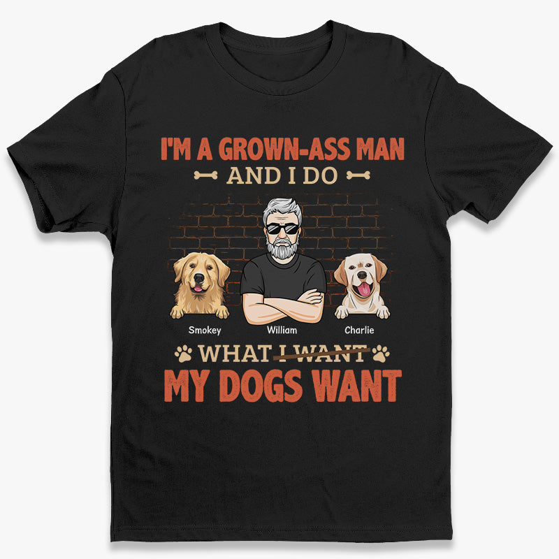 Ce que veulent mes chiens - T-shirt, sweat à capuche et sweat-shirt unisexe personnalisé pour chien - Cadeau pour propriétaires et amoureux des animaux