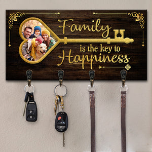 La famille personnalisée est la clé du bonheur - Porte-clés personnalisé pour la décoration intérieure - Cadeau de pendaison de crémaillère pour les membres de la famille