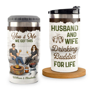Compagnons de beuverie pour la vie - Glacière personnalisée pour couple - Cadeau pour mari et femme, anniversaire