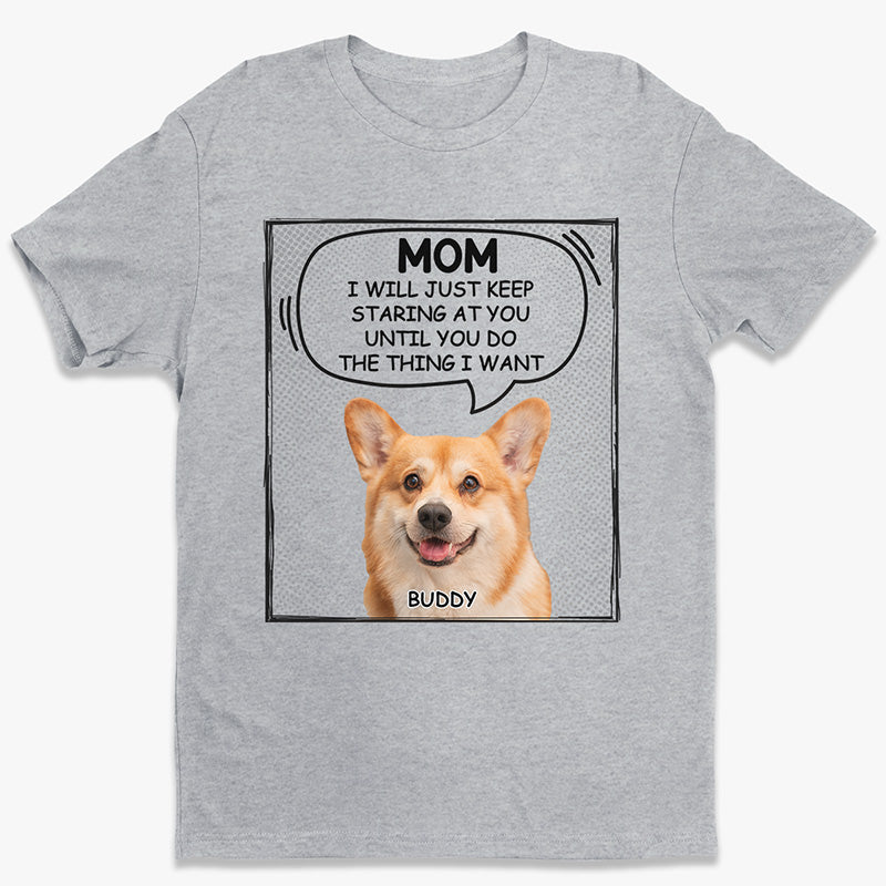 Photo personnalisée « Nous continuerons à vous regarder » - T-shirt unisexe personnalisé pour chien, sweat à capuche, sweat-shirt - Cadeau pour les propriétaires d'animaux et les amoureux des animaux