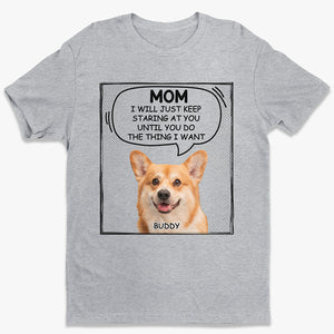 Photo personnalisée « Nous continuerons à vous regarder » - T-shirt unisexe personnalisé pour chien, sweat à capuche, sweat-shirt - Cadeau pour les propriétaires d'animaux et les amoureux des animaux