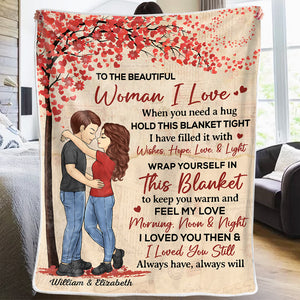 Enveloppez-vous dans cette couverture pour vous garder au chaud - Couverture personnalisée pour couple - Cadeau pour mari et femme, anniversaire