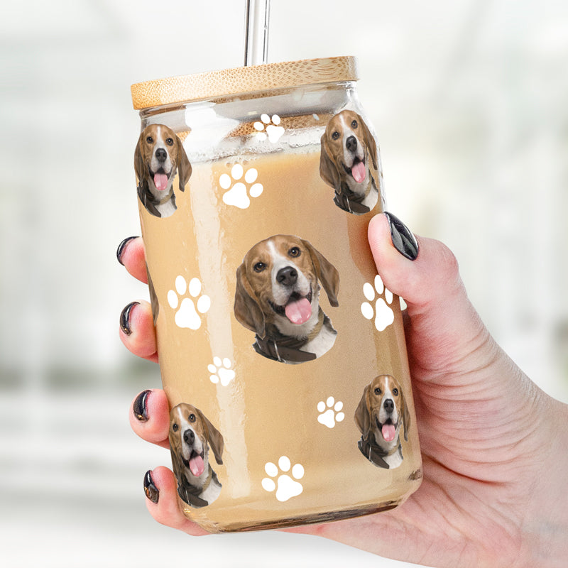 Les animaux de compagnie personnalisés rendent la vie plus agréable ! Tasse en verre personnalisée pour chien et chat, tasse à café glacé ! Cadeau pour propriétaires et amoureux des animaux.