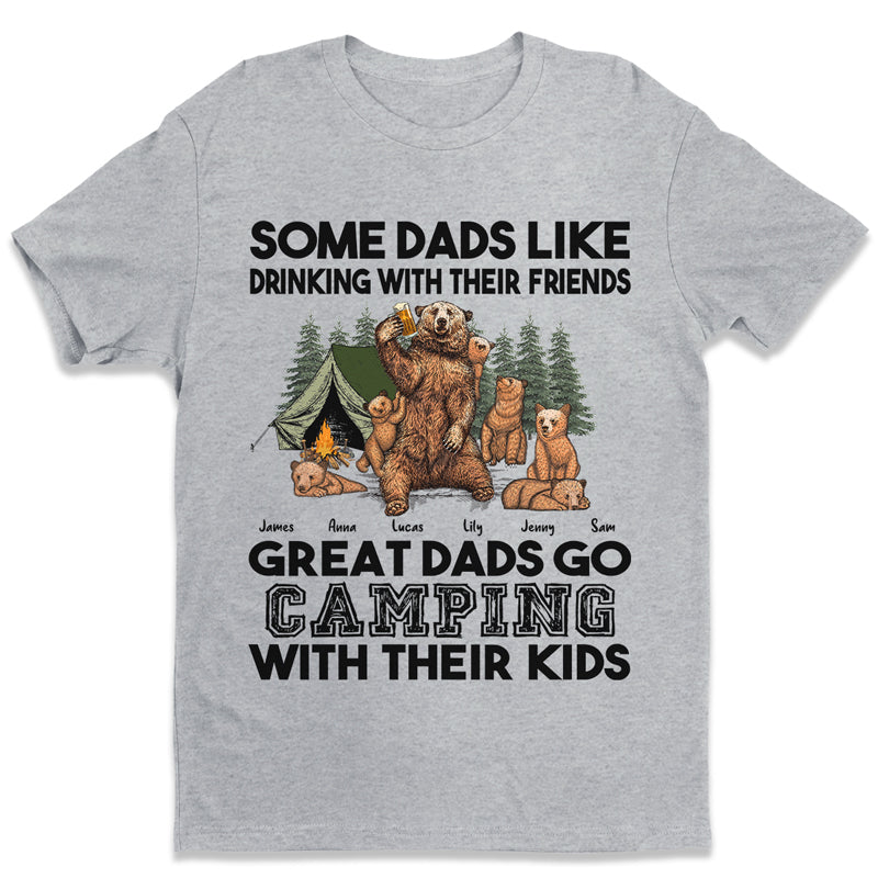 Les papas formidables campent avec leurs enfants - T-shirt unisexe personnalisé